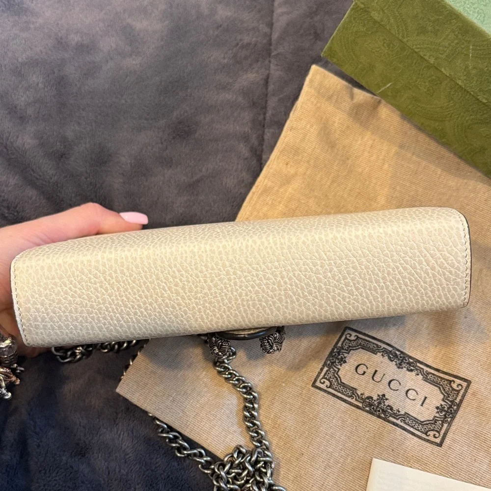 Gucci Dionysus White Leather Wallet On Chain *BRAND NEW*